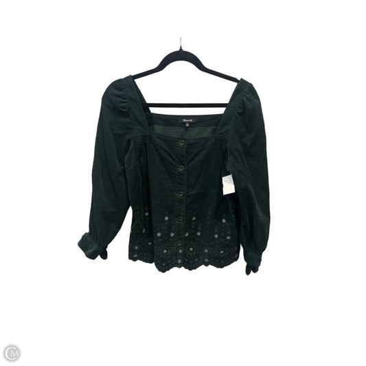 Top Long Sleeve By Madewell In Green, Size: Xs