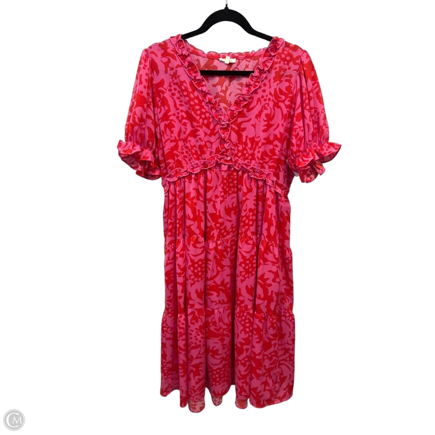 Dress Casual Midi By Jodifl In Pink & Red, Size: M
