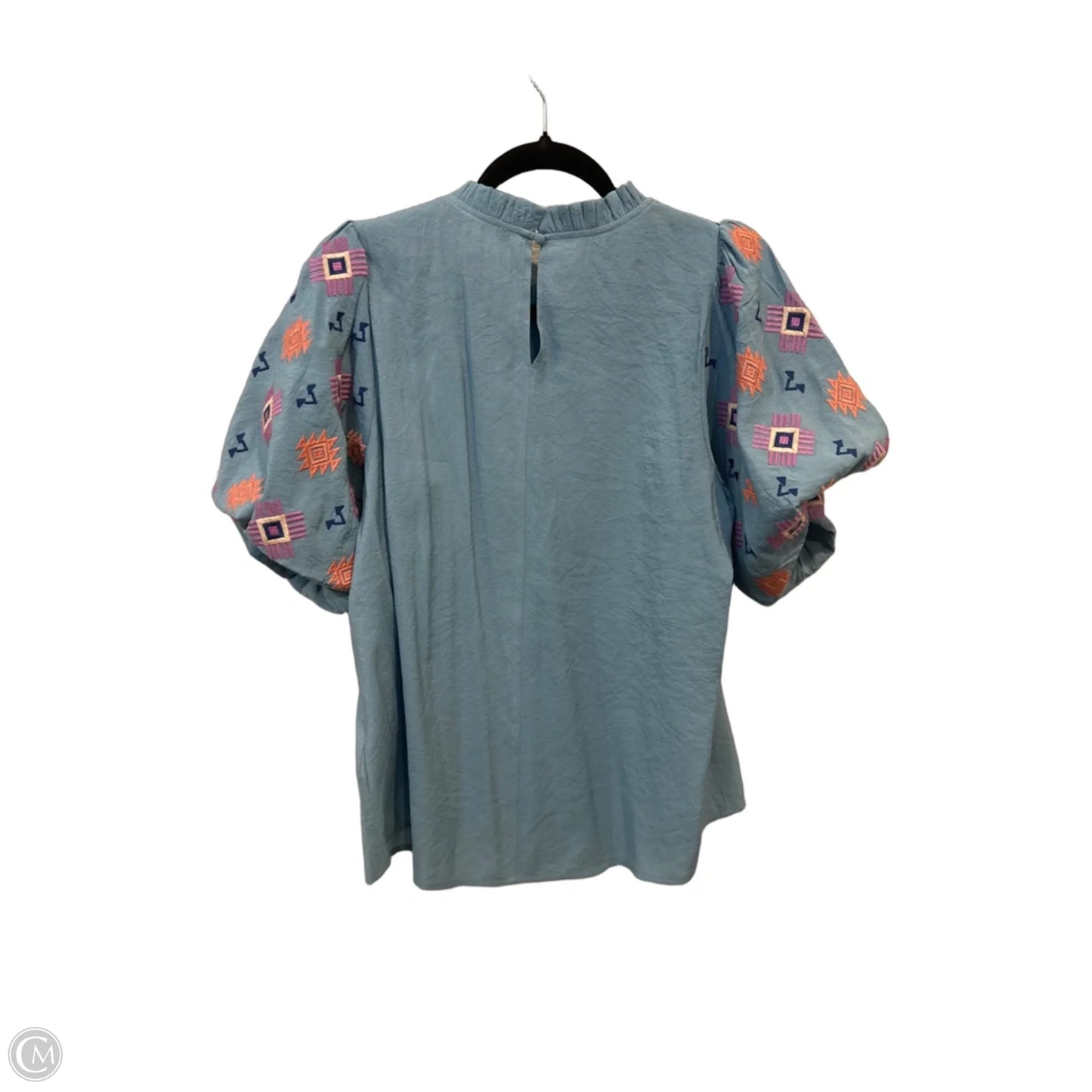 Top Short Sleeve By Umgee In Blue, Size: M