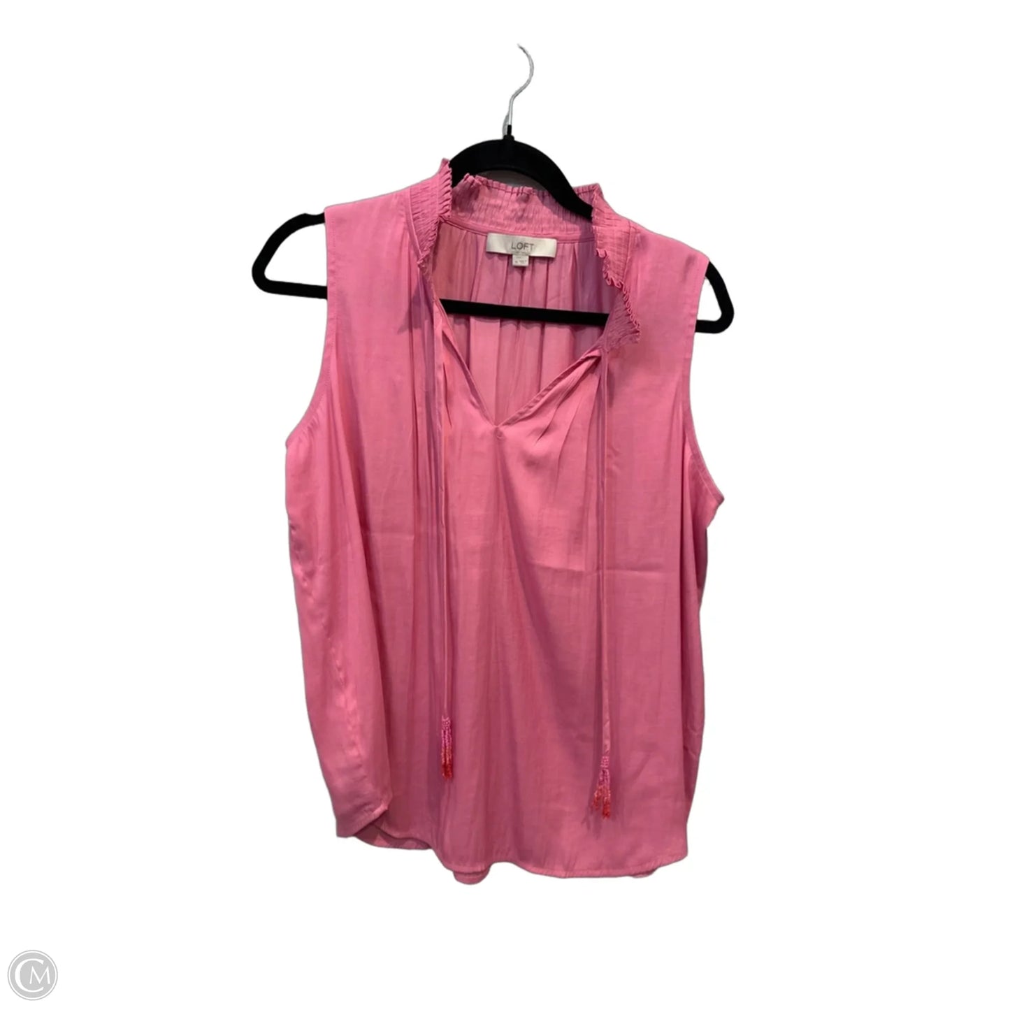 Top Sleeveless By Loft In Pink, Size: M