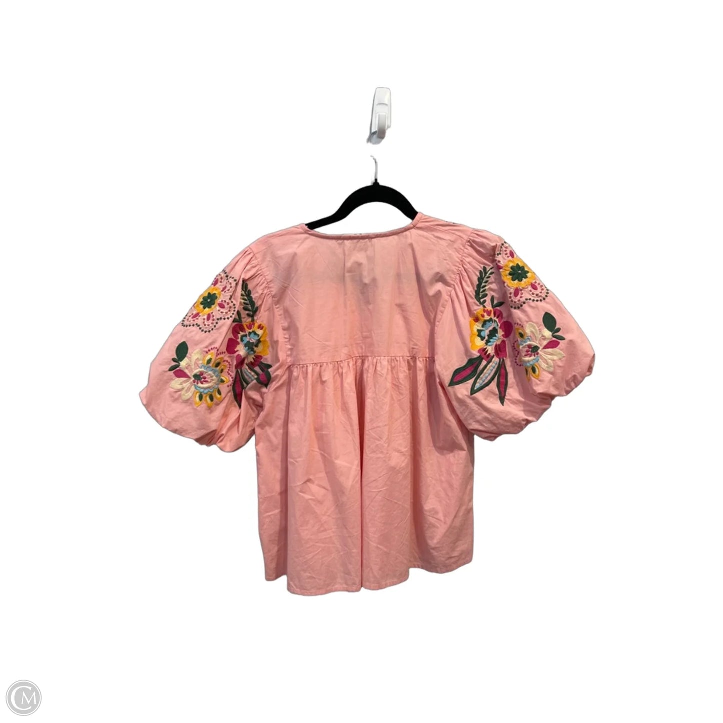 Top Short Sleeve By Thml In Pink, Size: M