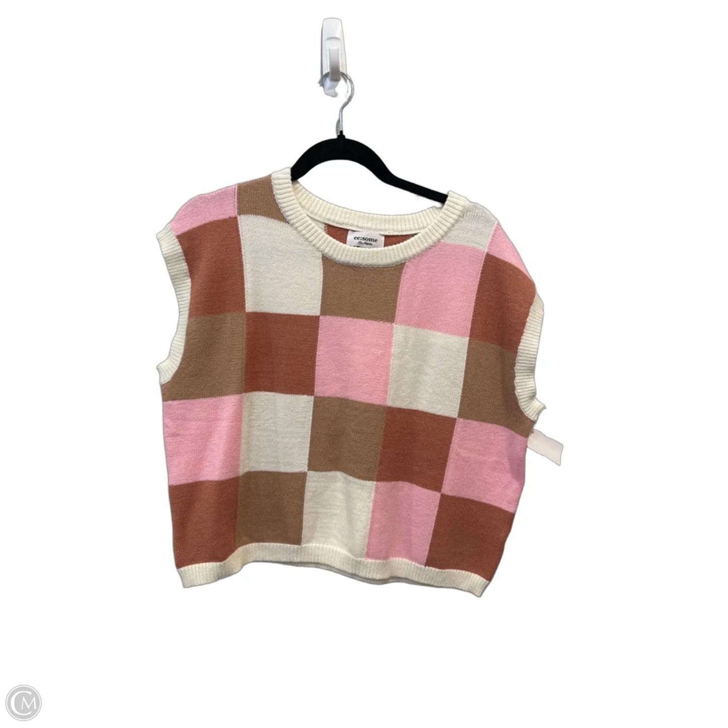 Top Sleeveless By Ee Some In Brown & Pink, Size: M