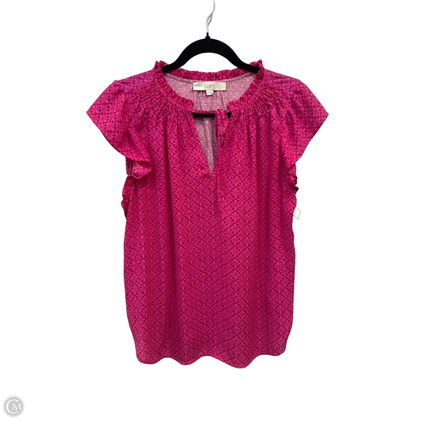 Top Short Sleeve By Loft In Pink, Size: M