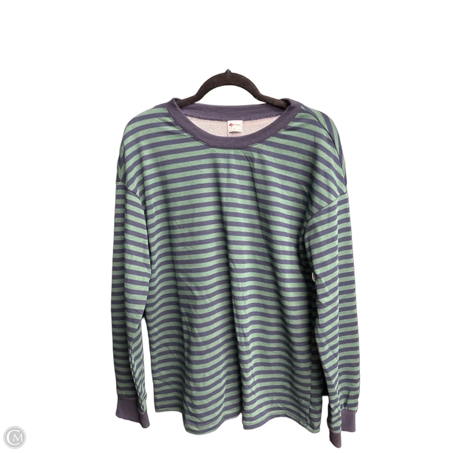 Top Long Sleeve By Clothes Mentor In Striped Pattern, Size: L