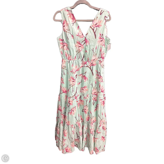 Dress Casual Maxi By Charlie Paige In Green & Pink, Size: S