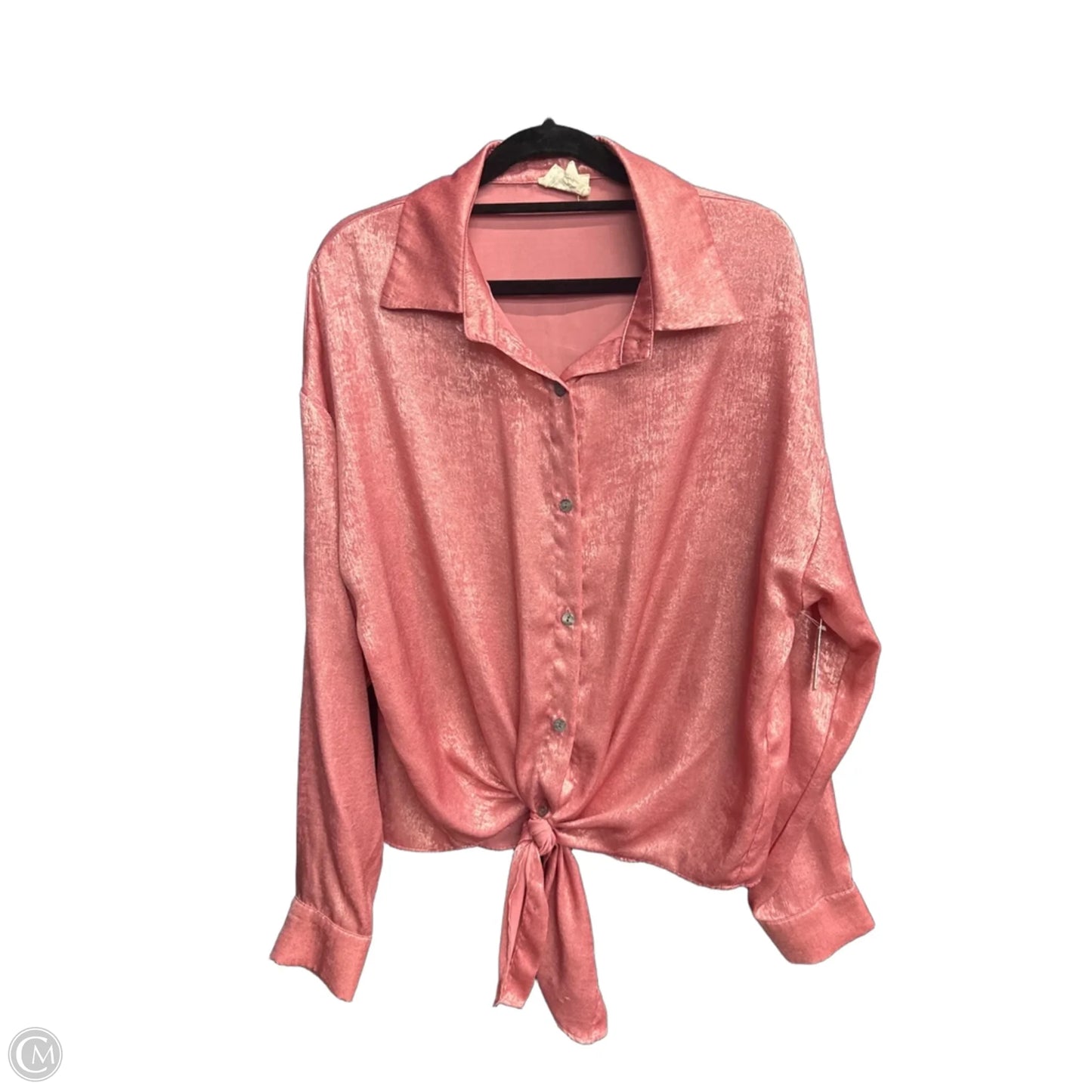 Top Long Sleeve By Bibi In Pink, Size: S
