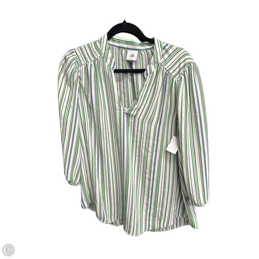 Top 3/4 Sleeve By Cabi In Striped Pattern, Size: S