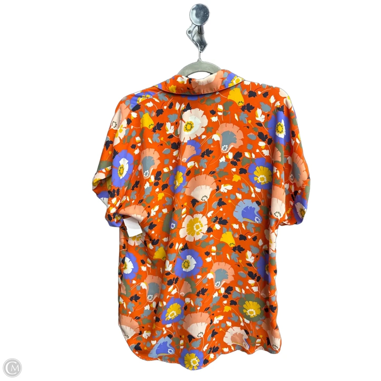 Top Short Sleeve By Cabi In Floral Print, Size: S