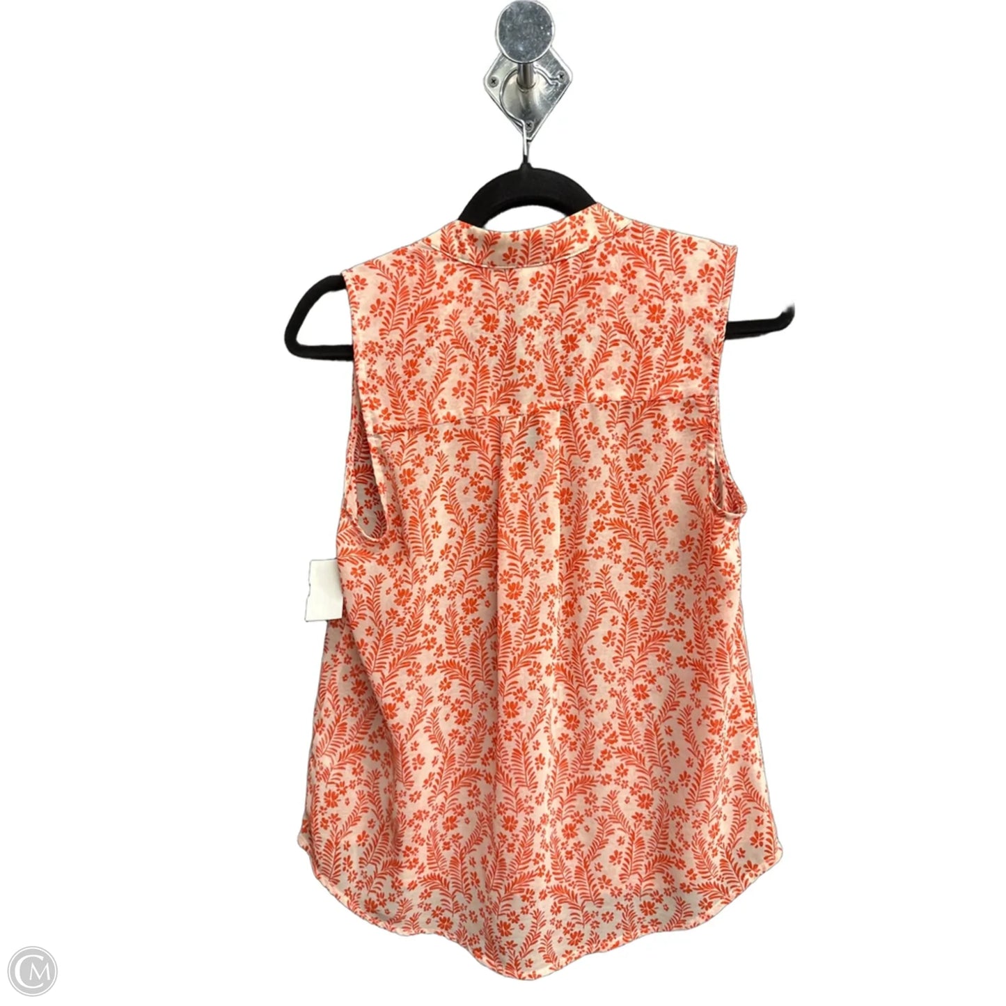 Top Sleeveless By Cabi In Red & White, Size: S