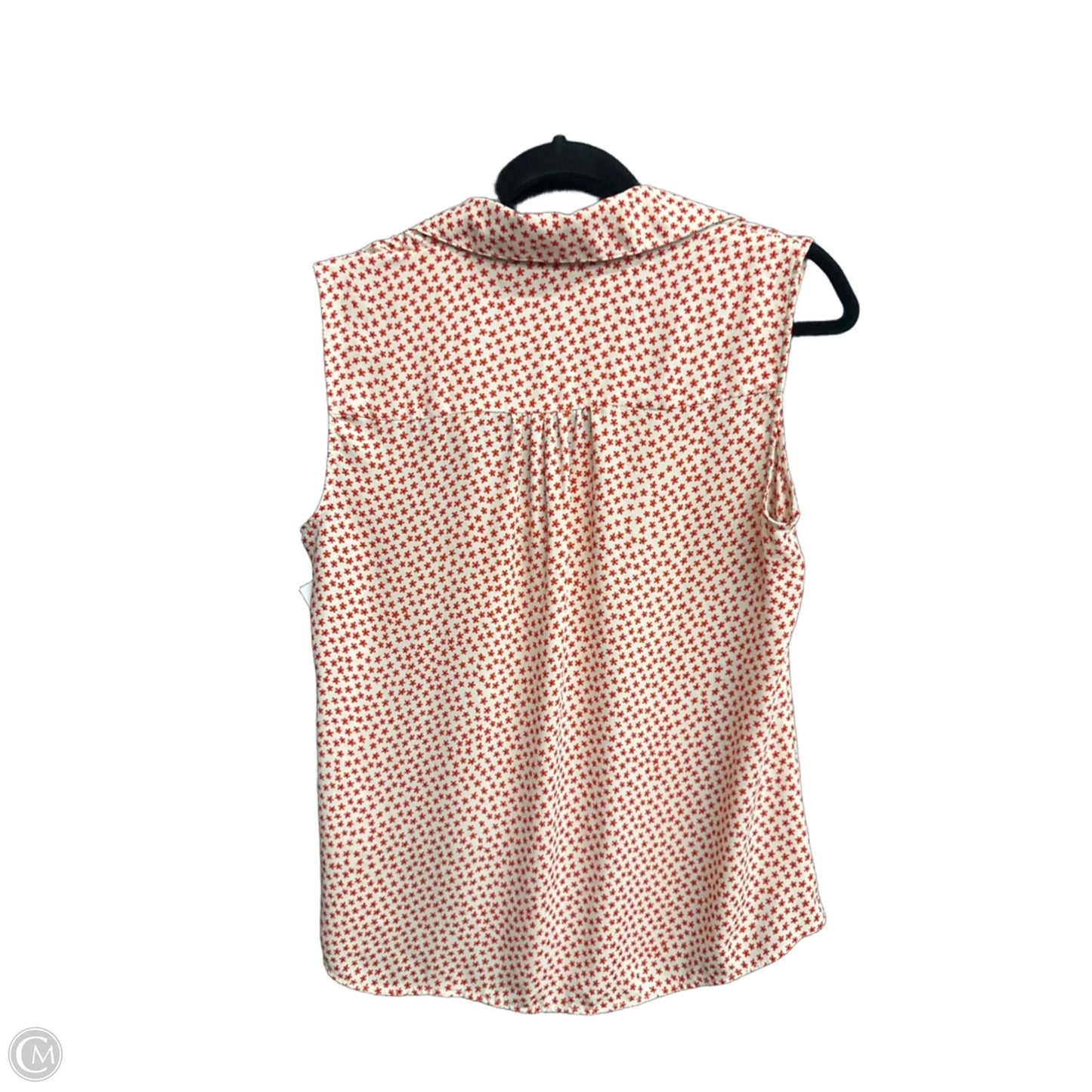 Top Sleeveless By Cabi In Red & White, Size: S
