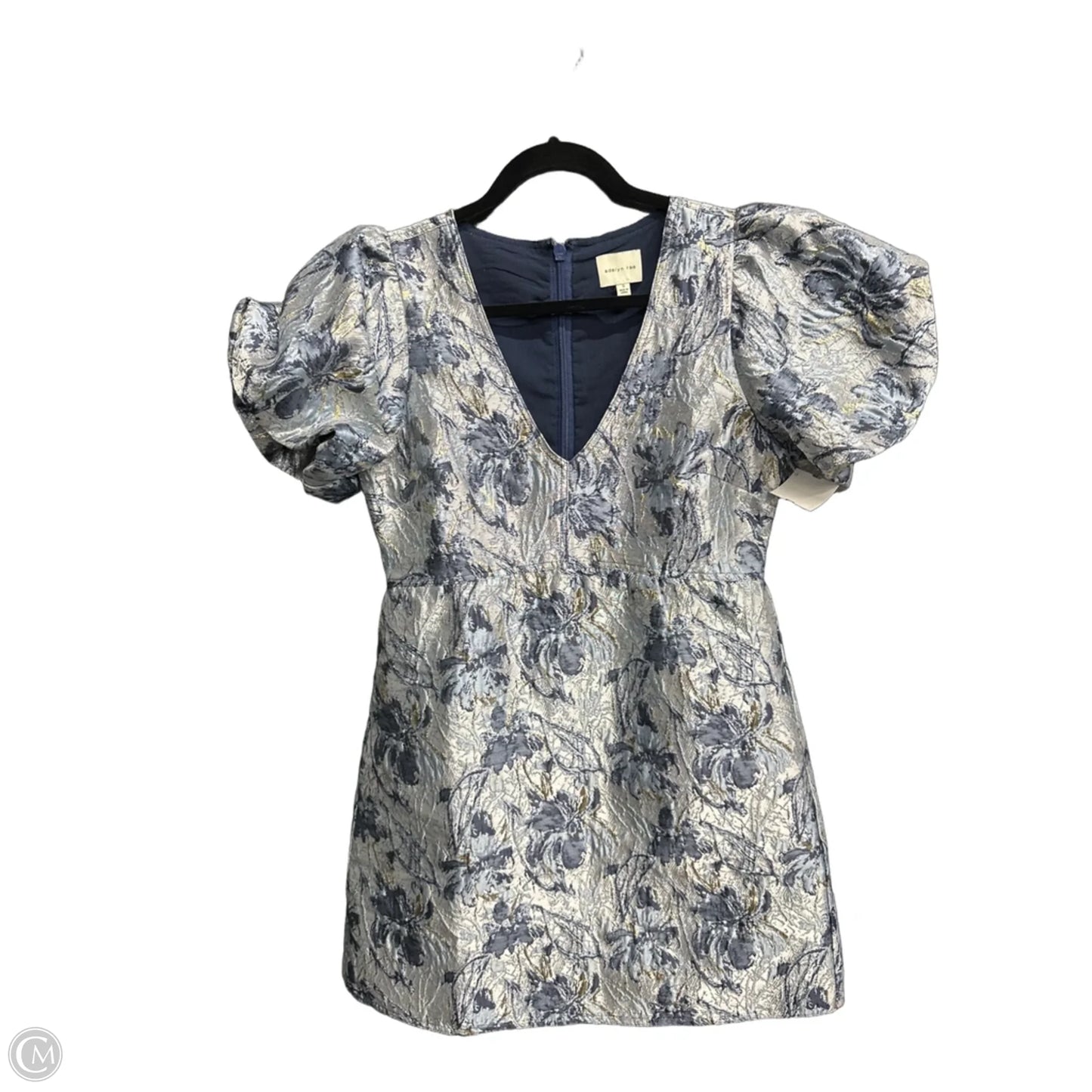 Dress Casual Short By Adelyn Rae In Blue & Silver, Size: S