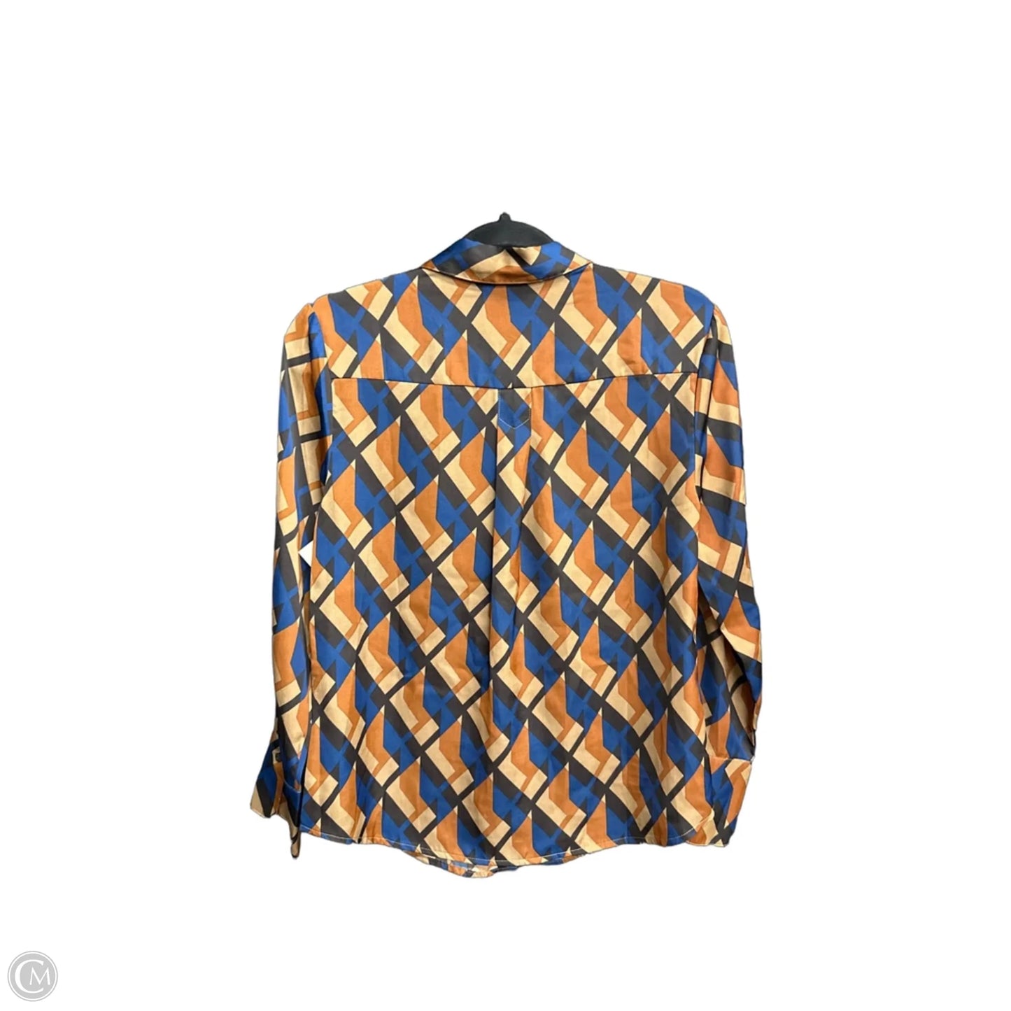 Top Long Sleeve By Banana Republic In Blue & Brown, Size: Sp