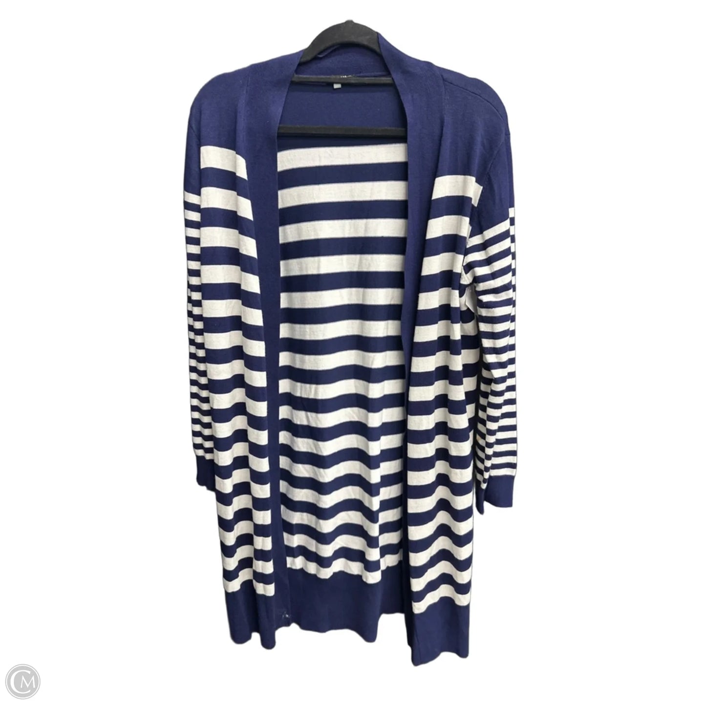 Sweater Cardigan By Vila Milano In Blue & White, Size: Xl