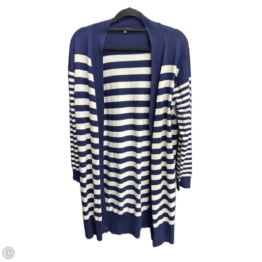 Sweater Cardigan By Vila Milano In Blue & White, Size: Xl