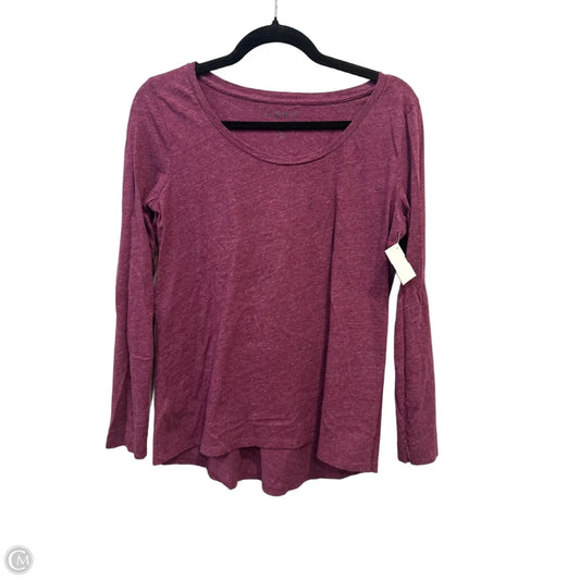 Top Long Sleeve Basic By Loft In Purple, Size: M