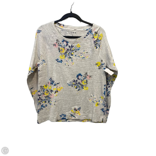 Top Long Sleeve By Loft In Floral Print, Size: M
