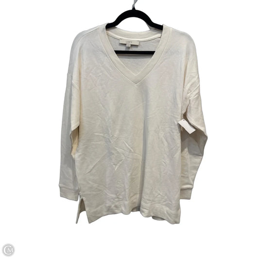 Top Long Sleeve By Loft In White, Size: S