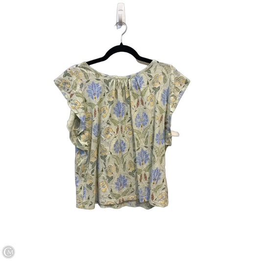 Top Short Sleeve By Loft In Green, Size: S