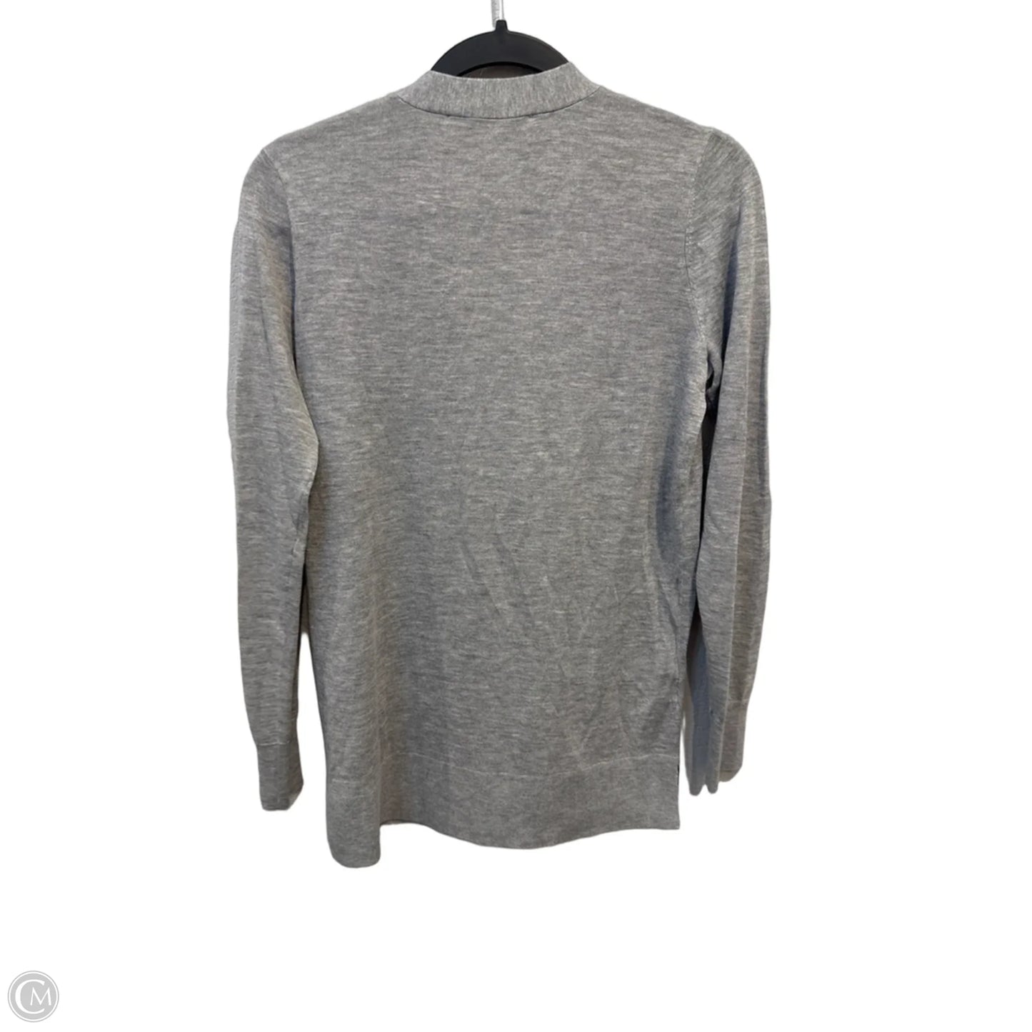 Sweater Cardigan By Loft In Grey, Size: S