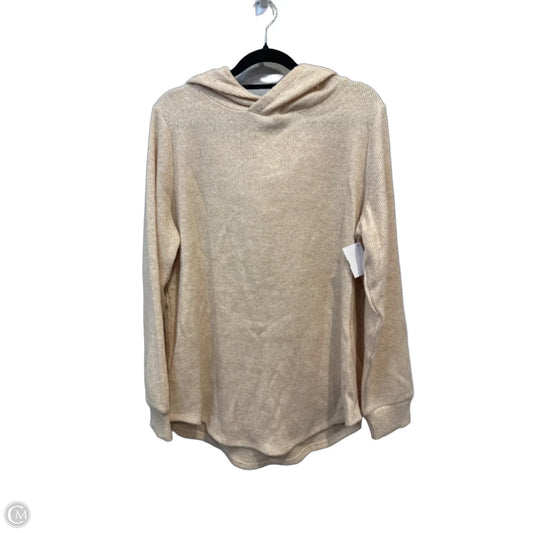 Sweatshirt Hoodie By Loft In Beige, Size: L