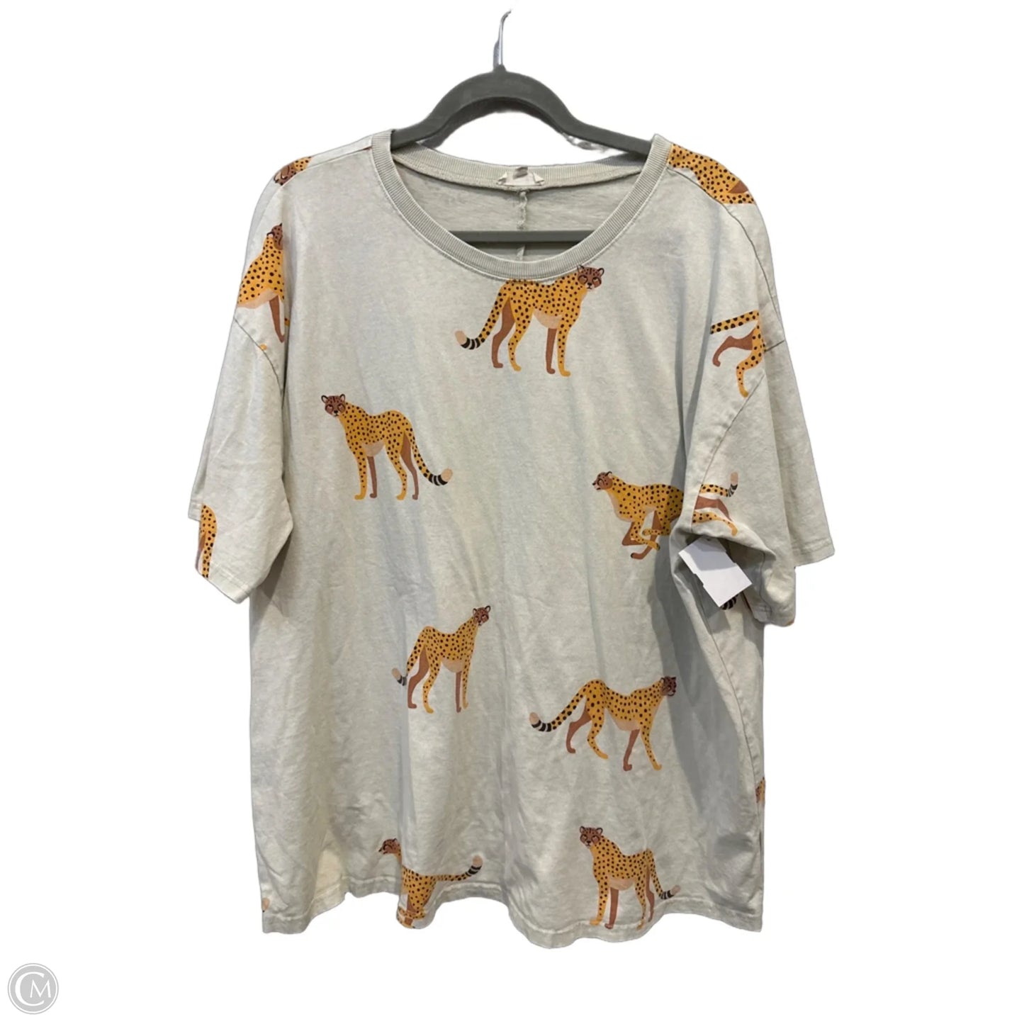 Top Short Sleeve By Easel In Beige, Size: L