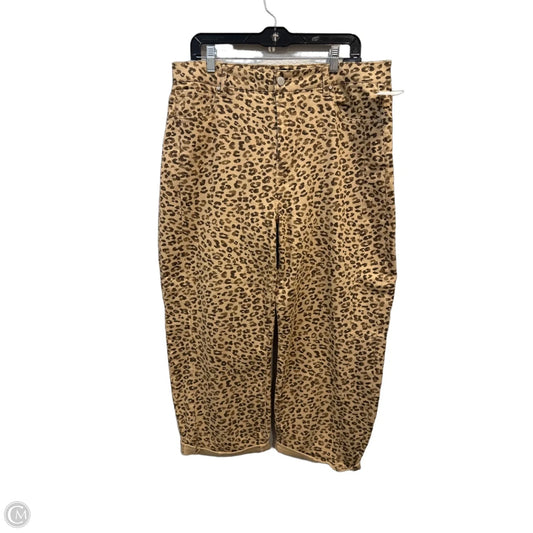 Jeans Wide Leg By Risen In Animal Print, Size: 12