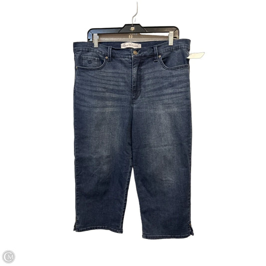 Jeans Wide Leg By Gloria Vanderbilt In Blue Denim, Size: 14