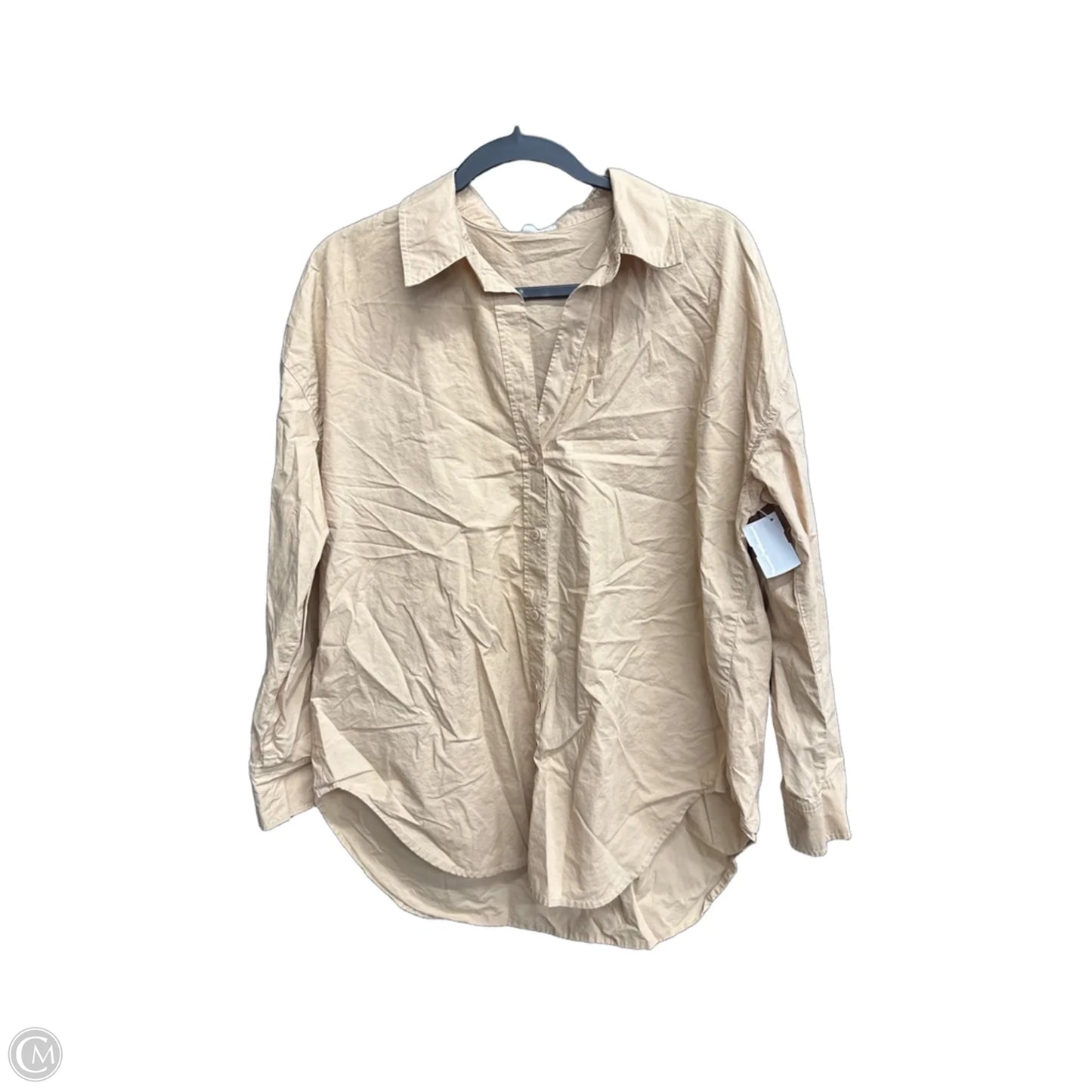 Top Long Sleeve By Grey Lab In Brown, Size: L