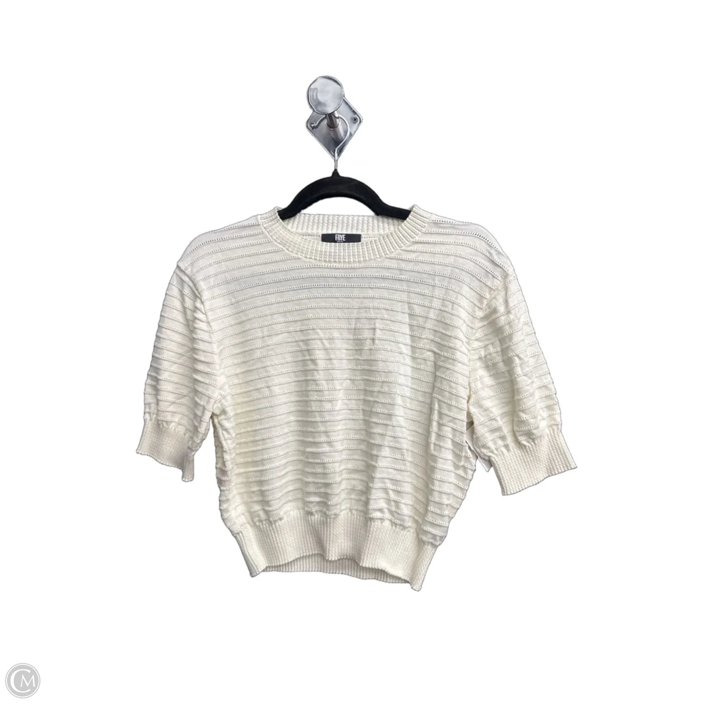 Top Short Sleeve Designer By Frye In White, Size: Xl