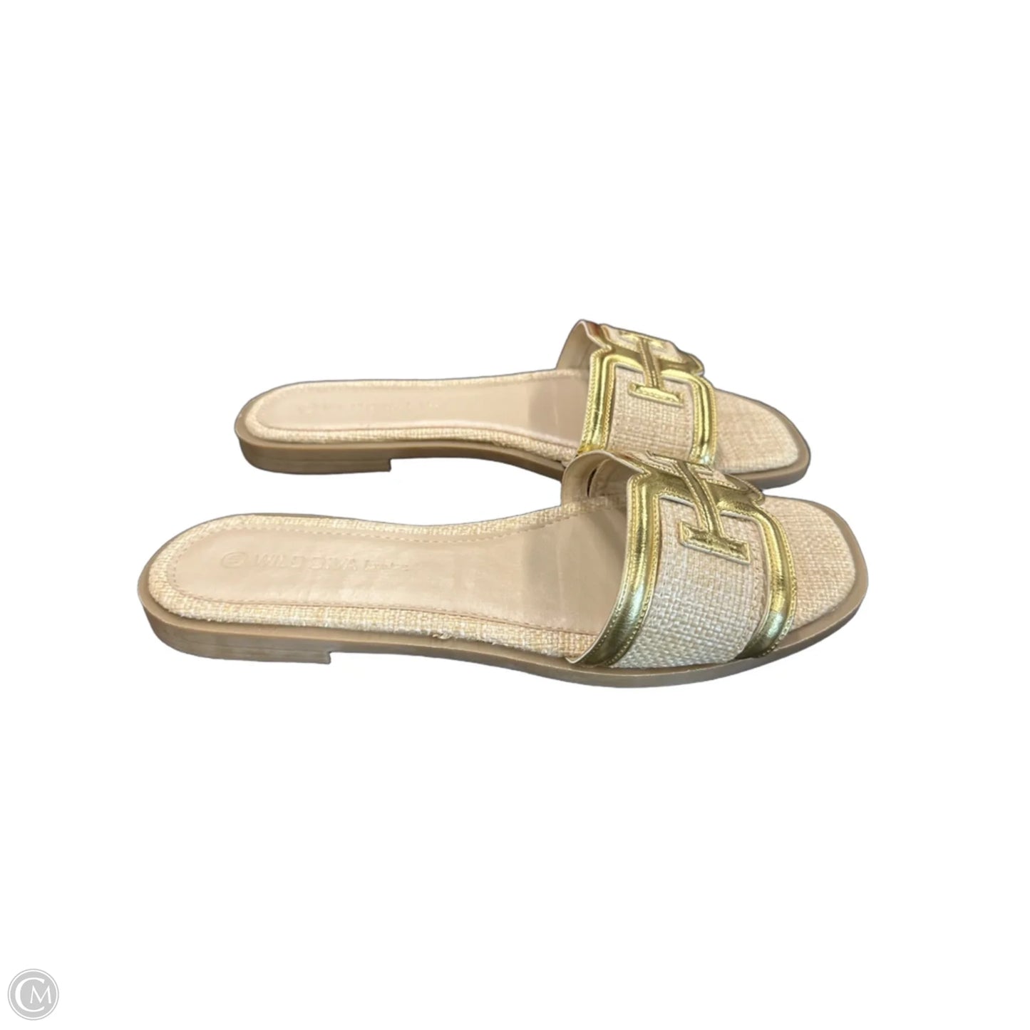 Sandals Flats By Wild Diva In Beige, Size: 10