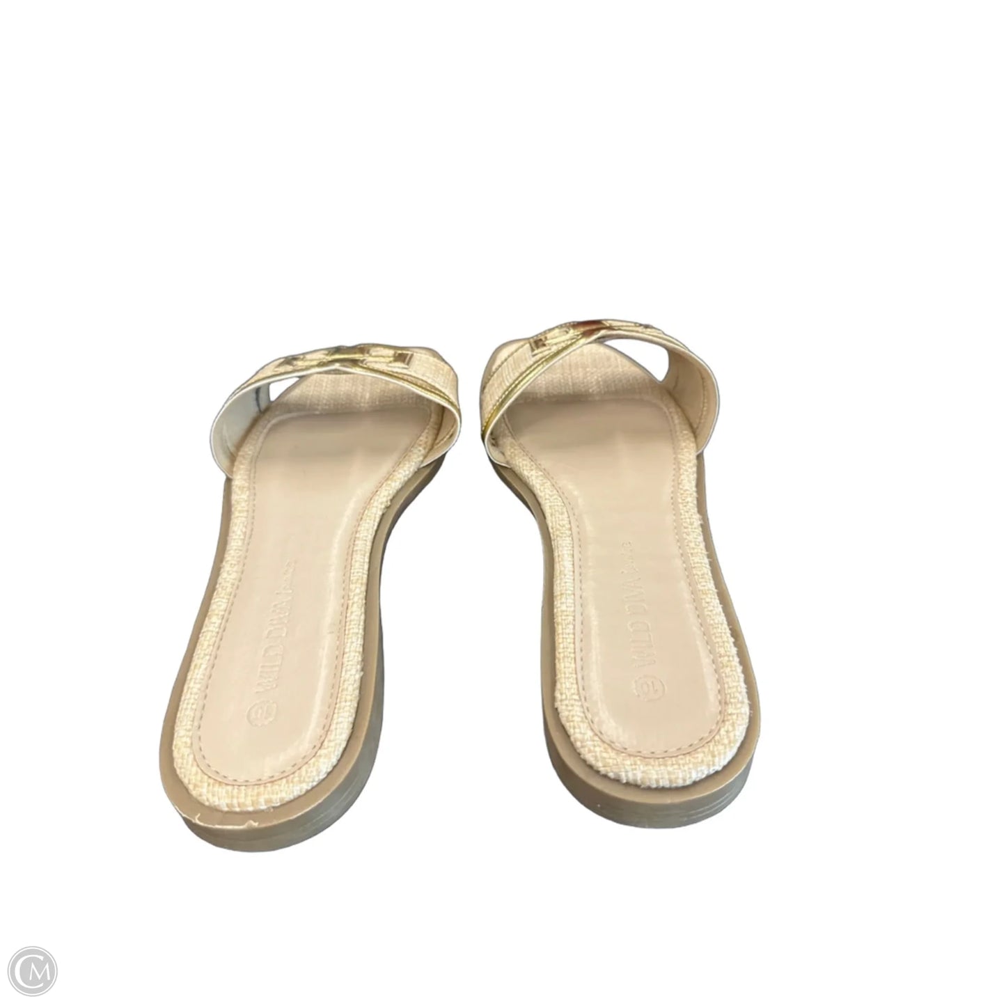 Sandals Flats By Wild Diva In Beige, Size: 10