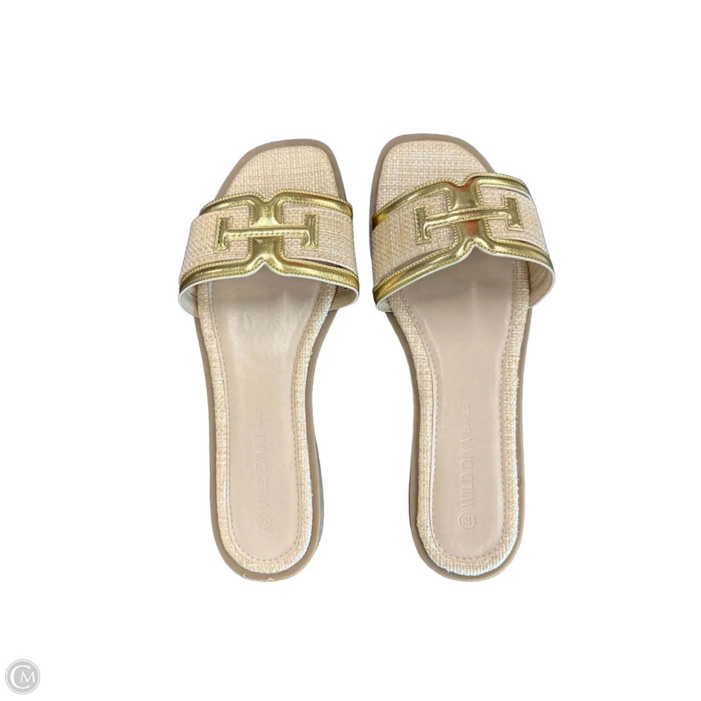 Sandals Flats By Wild Diva In Beige, Size: 10