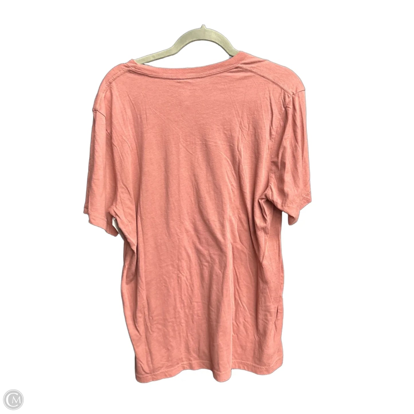 Top Short Sleeve By Canvas In Orange & Red, Size: L