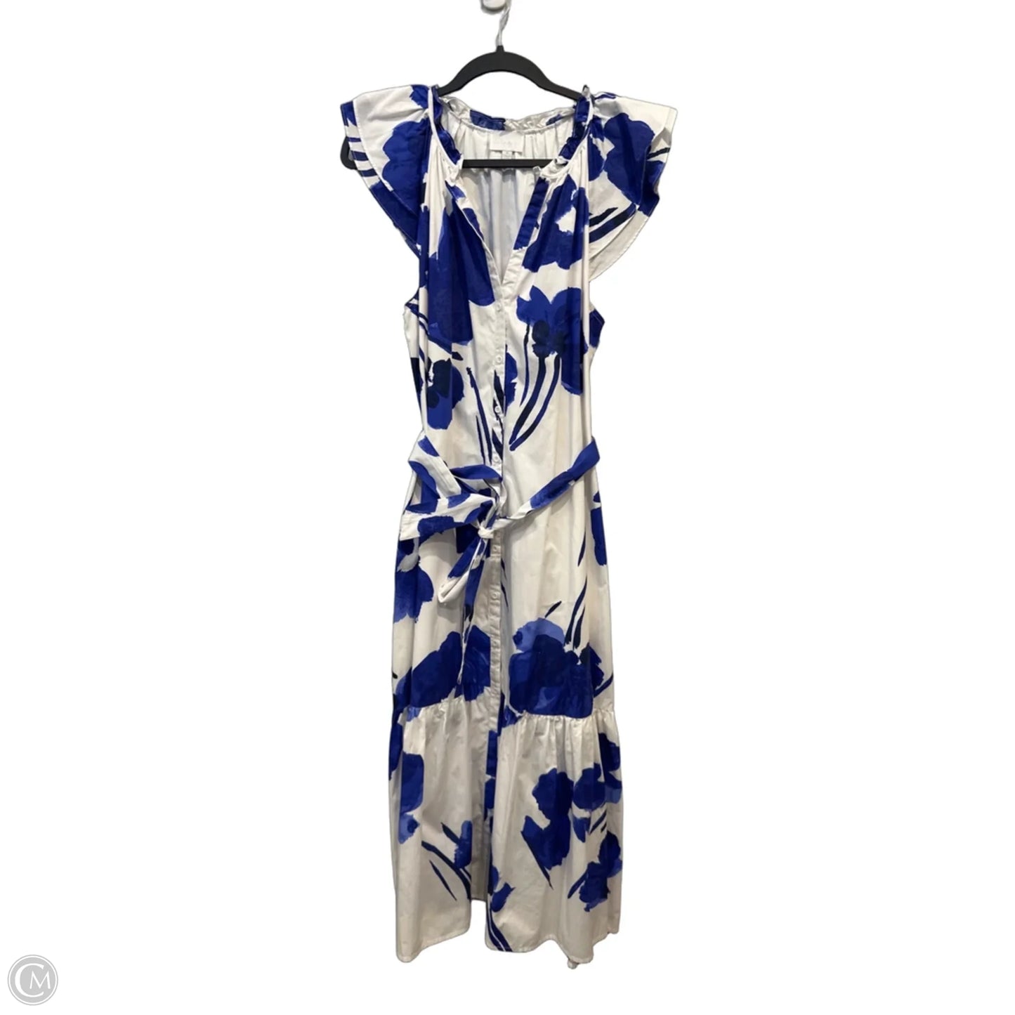 Dress Casual Maxi By Sugar Lips In Blue & White, Size: M