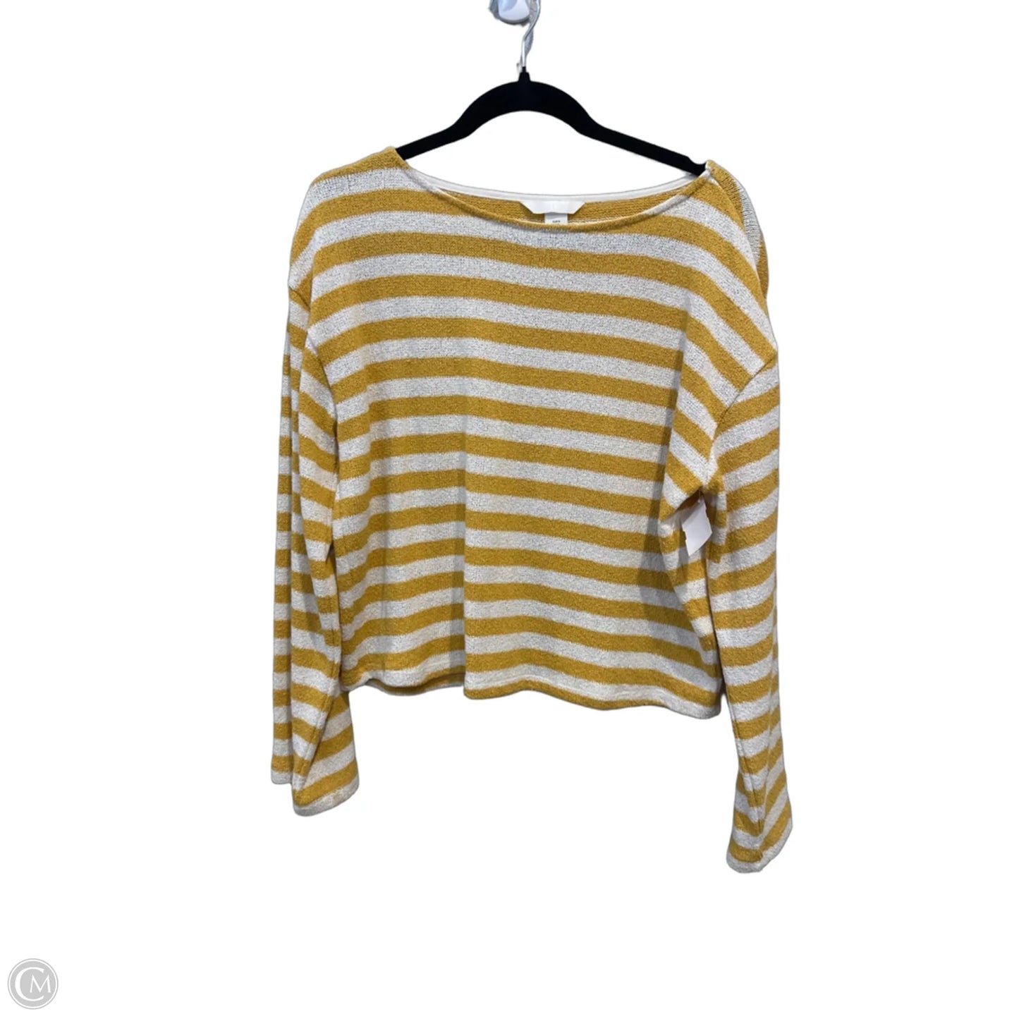 Top Long Sleeve By H&m In Striped Pattern, Size: M