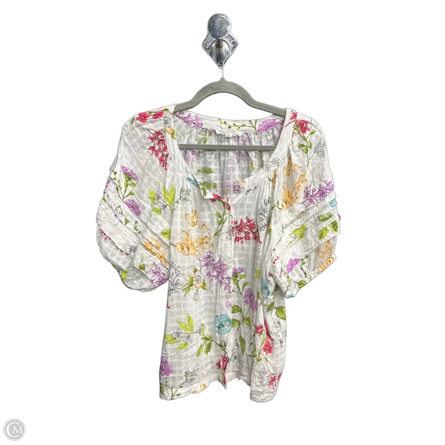 Top Short Sleeve By Jane And Delancey In Floral Print, Size: M