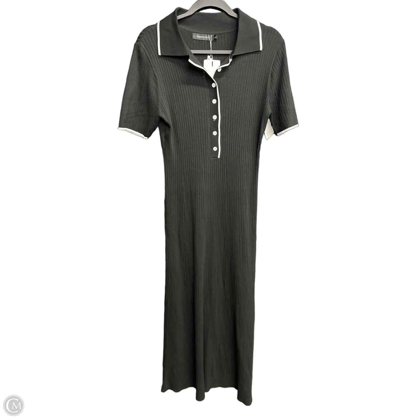 Dress Casual Maxi By Merokeety In Black & White, Size: L