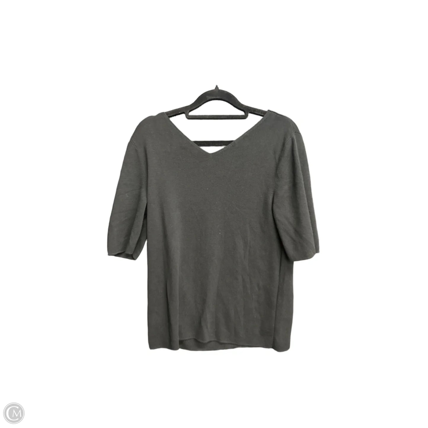 Top Short Sleeve By Talbots In Black, Size: L