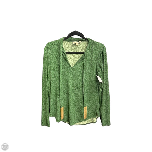 Top Long Sleeve By Michael By Michael Kors In Black & Green, Size: S