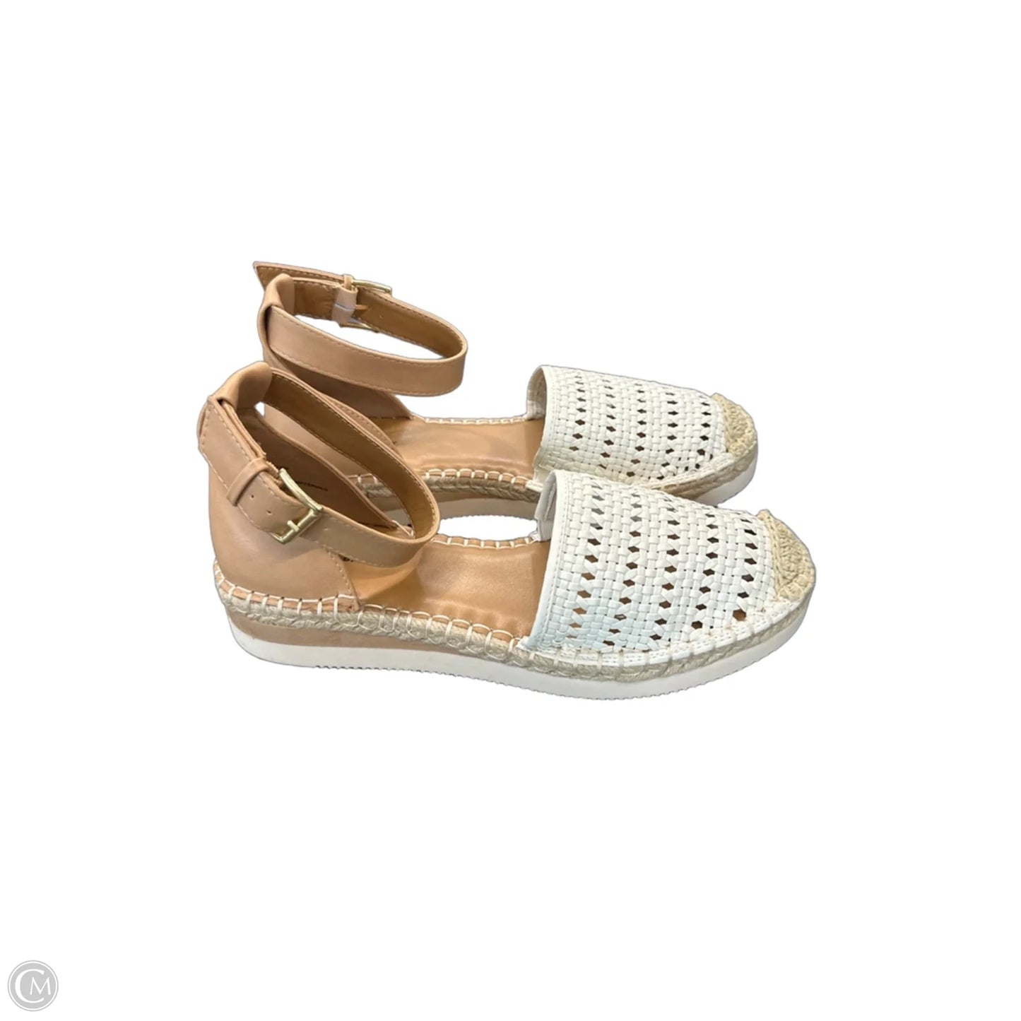 Sandals Flats By St Johns Bay In Brown & White, Size: 9.5
