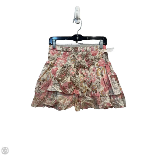 Skirt Mini & Short By Loveshackfancy In Brown & Pink, Size: 12