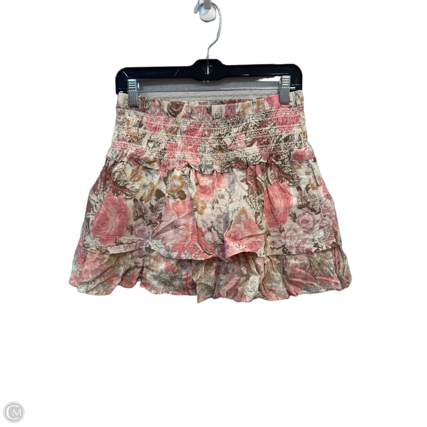 Skirt Mini & Short By Loveshackfancy In Brown & Pink, Size: 12