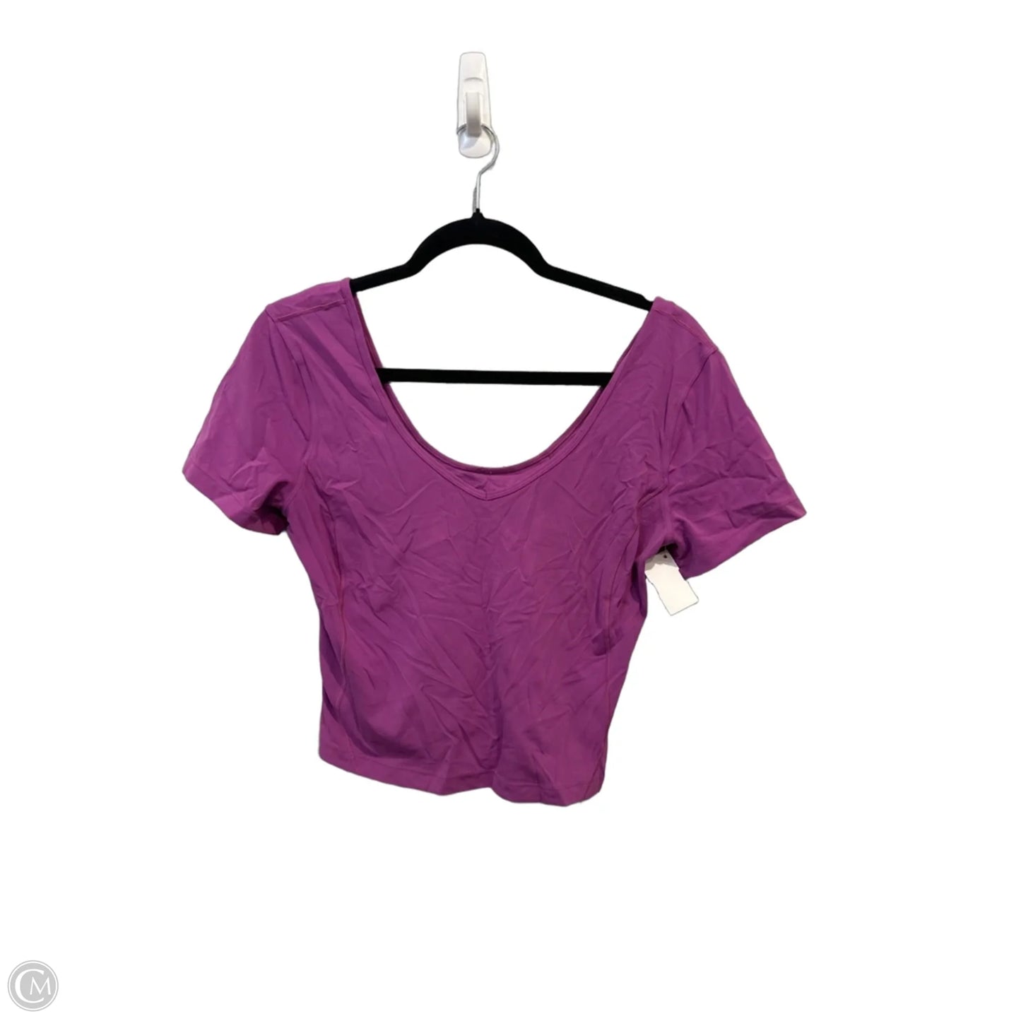 Athletic Top Short Sleeve By Lululemon In Purple, Size: S