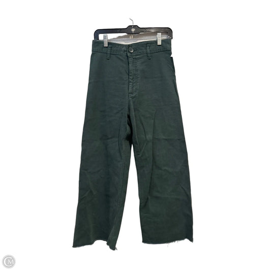 Jeans Wide Leg By Zara In Green Denim, Size: 6