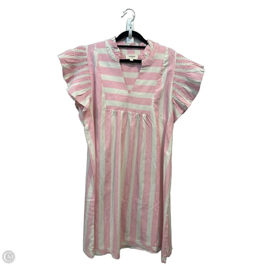 Dress Casual Midi By Umgee In Pink & White, Size: L