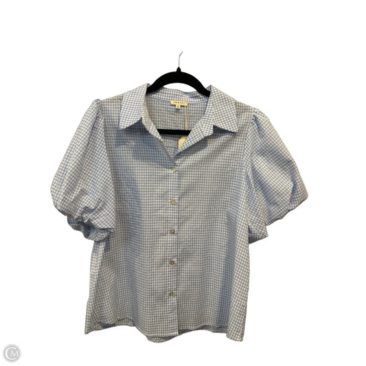 Top Short Sleeve By Jodifl In Blue & White, Size: M