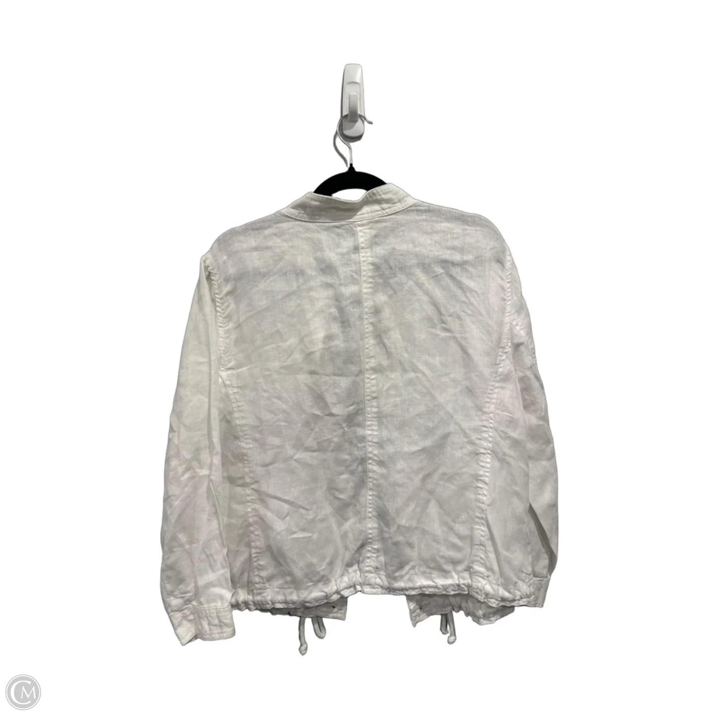 Jacket Shirt By Talbots In White, Size: L
