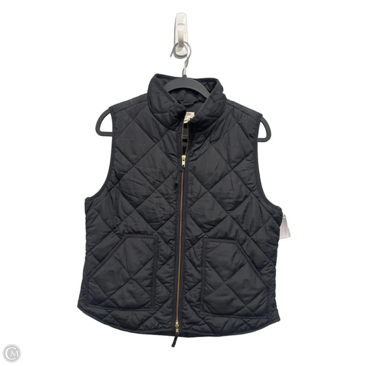 Vest Puffer & Quilted By J. Crew In Black & Gold, Size: L