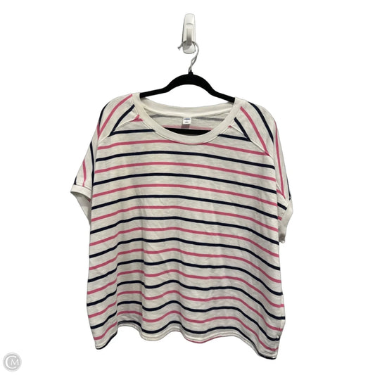Top Short Sleeve By Old Navy In Striped Pattern, Size: L