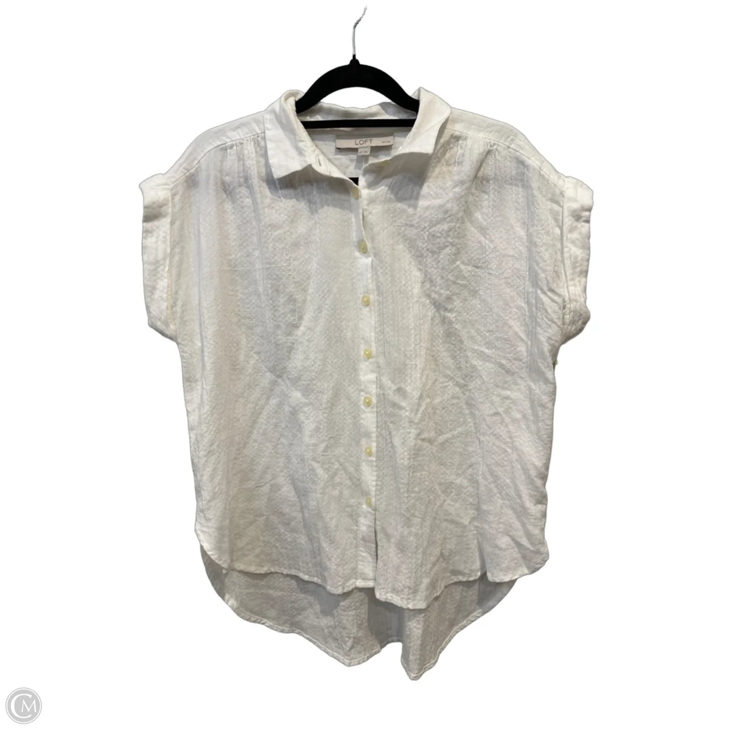 Top Short Sleeve By Loft In White, Size: Sp